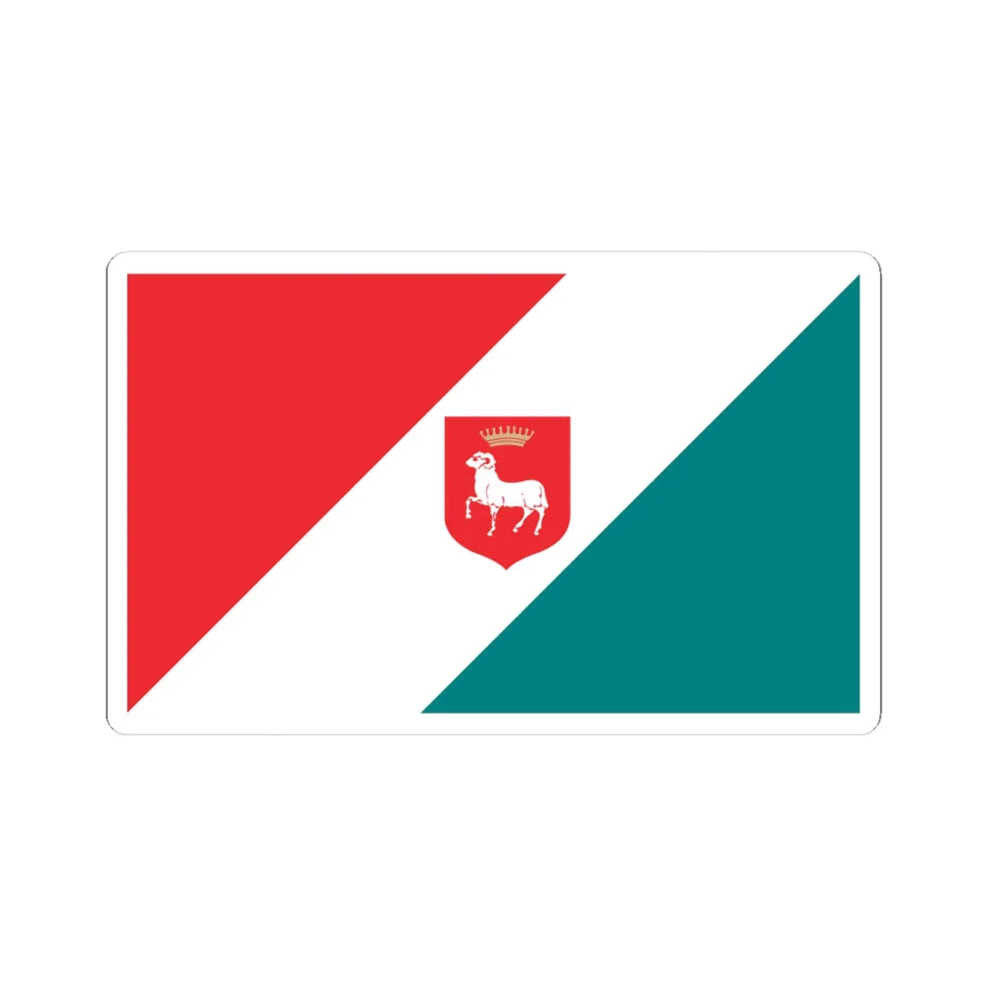 POL Karczew flag (Poland) STICKER Vinyl Kiss-Cut Decal 4 Inch White - The Sticker Space