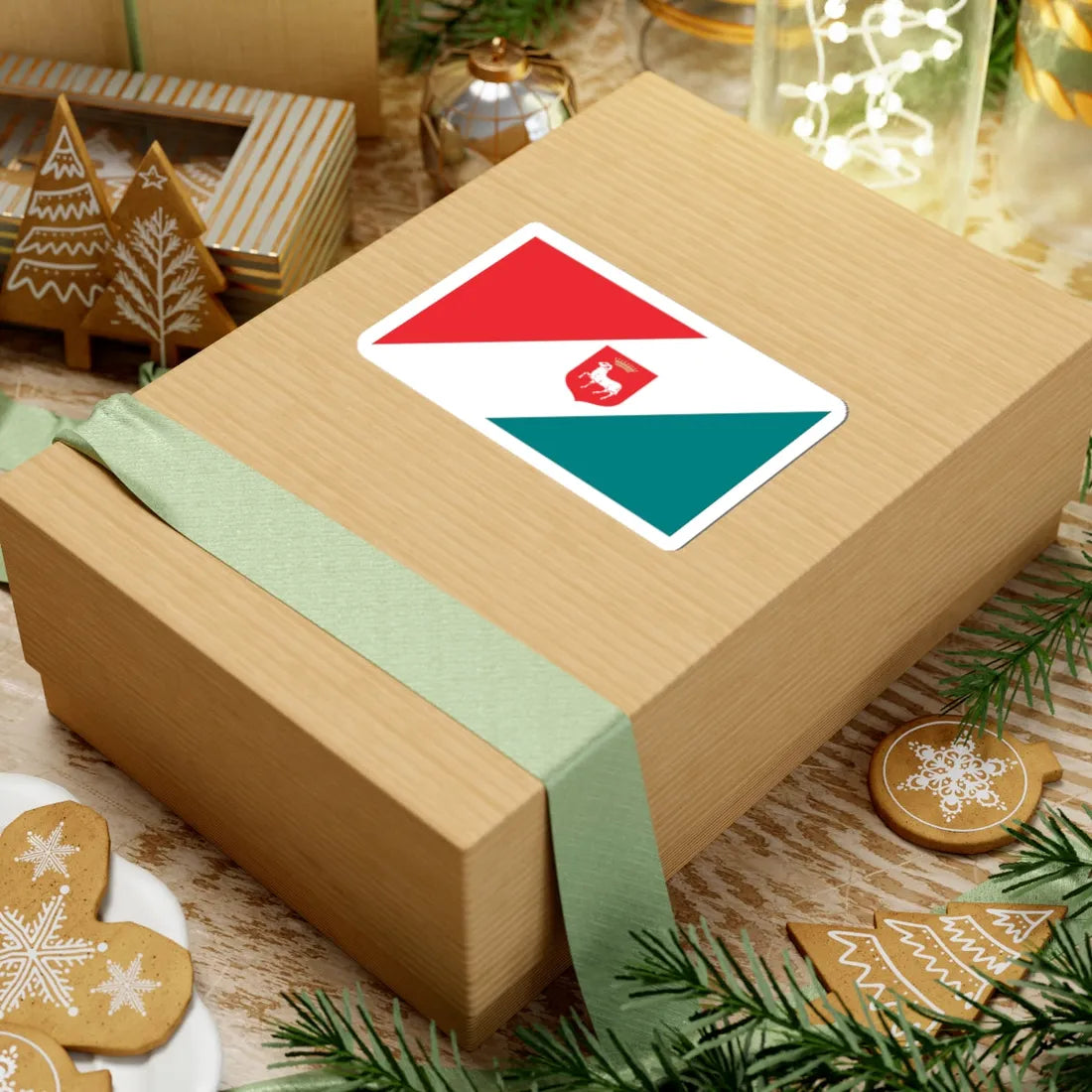 POL Karczew flag (Poland) STICKER Vinyl Kiss-Cut Decal - The Sticker Space