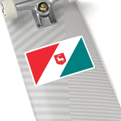 POL Karczew flag (Poland) STICKER Vinyl Kiss-Cut Decal - The Sticker Space