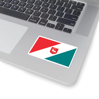 POL Karczew flag (Poland) STICKER Vinyl Kiss-Cut Decal - The Sticker Space