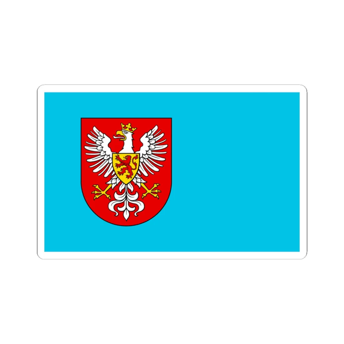 POL Kargowa flag (Poland) STICKER Vinyl Kiss-Cut Decal 3 Inch White - The Sticker Space