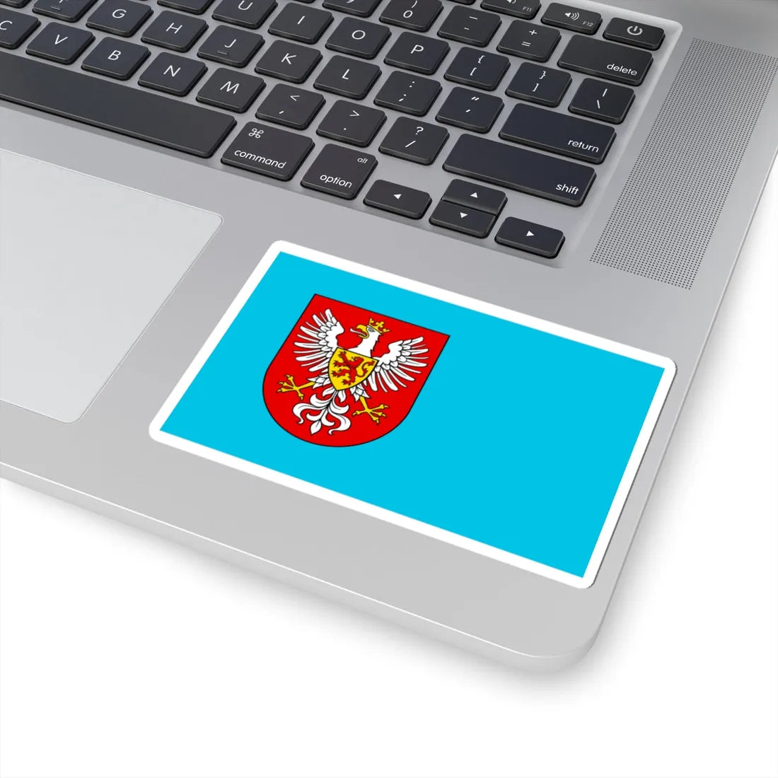 POL Kargowa flag (Poland) STICKER Vinyl Kiss-Cut Decal - The Sticker Space