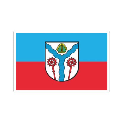 POL Karlino flag (Poland) STICKER Vinyl Kiss-Cut Decal 2 Inch White - The Sticker Space