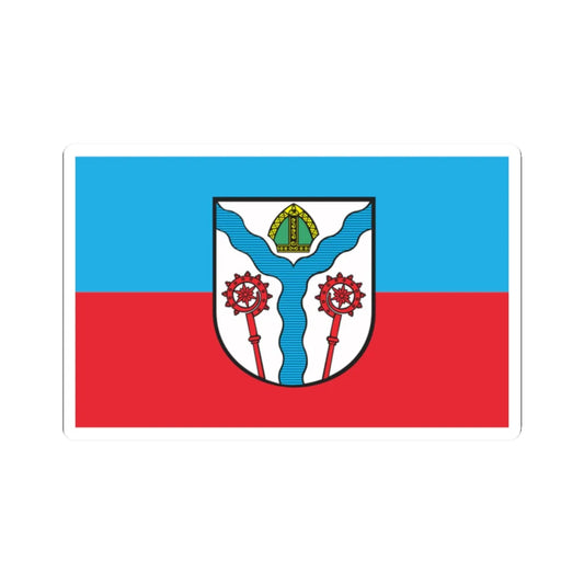 POL Karlino flag (Poland) STICKER Vinyl Kiss-Cut Decal 2 Inch White - The Sticker Space