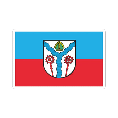 POL Karlino flag (Poland) STICKER Vinyl Kiss-Cut Decal 4 Inch White - The Sticker Space