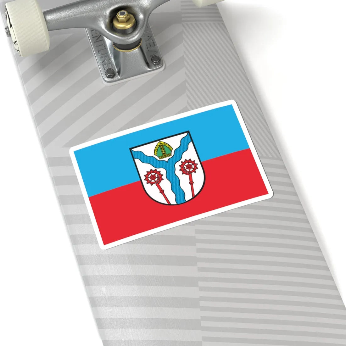 POL Karlino flag (Poland) STICKER Vinyl Kiss-Cut Decal - The Sticker Space