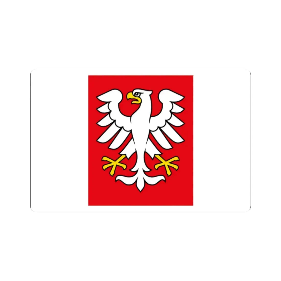 POL Kłecko flag (Poland) STICKER Vinyl Kiss-Cut Decal 2 Inch White - The Sticker Space