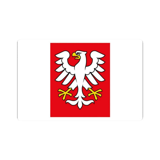 POL Kłecko flag (Poland) STICKER Vinyl Kiss-Cut Decal 2 Inch White - The Sticker Space
