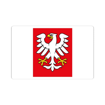 POL Kłecko flag (Poland) STICKER Vinyl Kiss-Cut Decal 3 Inch White - The Sticker Space