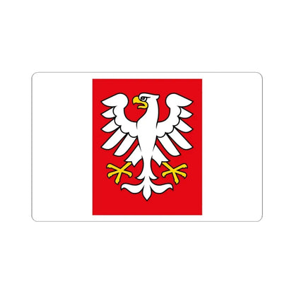 POL Kłecko flag (Poland) STICKER Vinyl Kiss-Cut Decal 6 Inch White - The Sticker Space