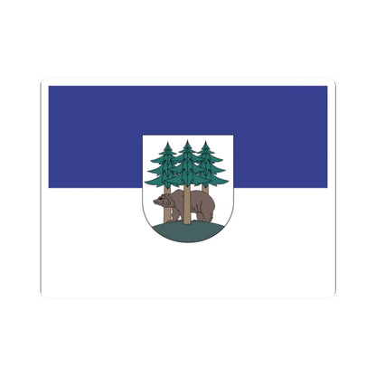 POL Ketrzyn flag (Poland) STICKER Vinyl Kiss-Cut Decal 2 Inch White - The Sticker Space