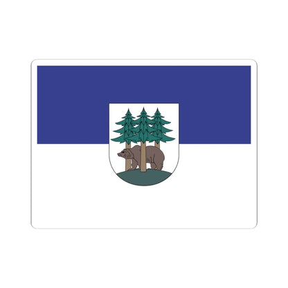 POL Ketrzyn flag (Poland) STICKER Vinyl Kiss-Cut Decal 3 Inch White - The Sticker Space