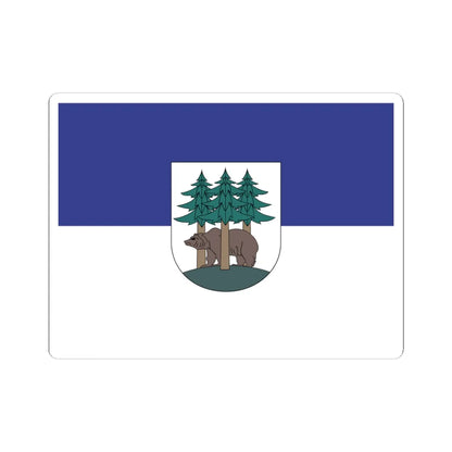 POL Ketrzyn flag (Poland) STICKER Vinyl Kiss-Cut Decal 4 Inch White - The Sticker Space