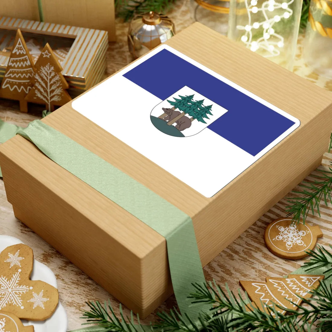 POL Ketrzyn flag (Poland) STICKER Vinyl Kiss-Cut Decal - The Sticker Space