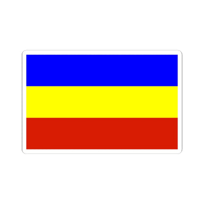 POL Kietrz flag (Poland) STICKER Vinyl Kiss-Cut Decal 3 Inch White - The Sticker Space