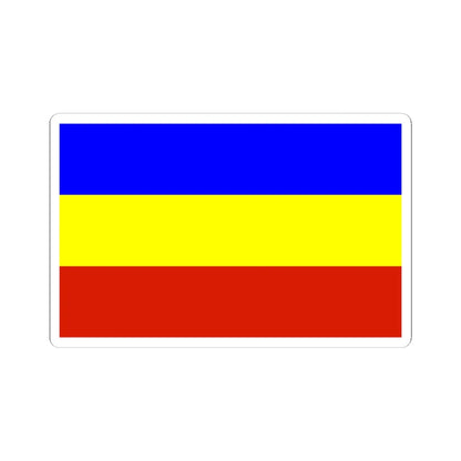 POL Kietrz flag (Poland) STICKER Vinyl Kiss-Cut Decal 4 Inch White - The Sticker Space