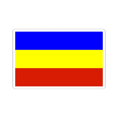 POL Kietrz flag (Poland) STICKER Vinyl Kiss-Cut Decal 6 Inch White - The Sticker Space