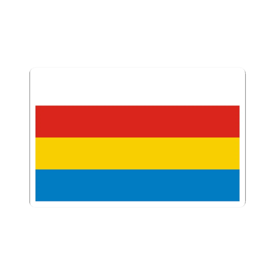 POL Knurow flag (Poland) STICKER Vinyl Kiss-Cut Decal 2 Inch White - The Sticker Space