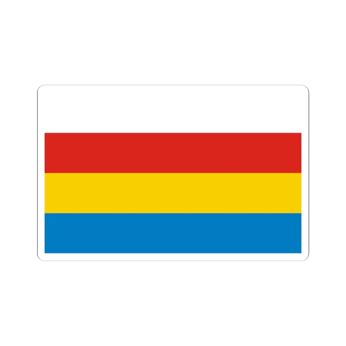 POL Knurow flag (Poland) STICKER Vinyl Kiss-Cut Decal 4 Inch White - The Sticker Space