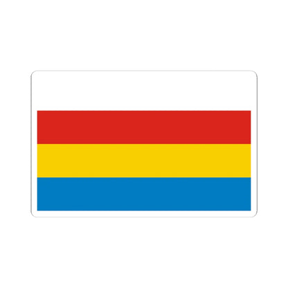 POL Knurow flag (Poland) STICKER Vinyl Kiss-Cut Decal 4 Inch White - The Sticker Space