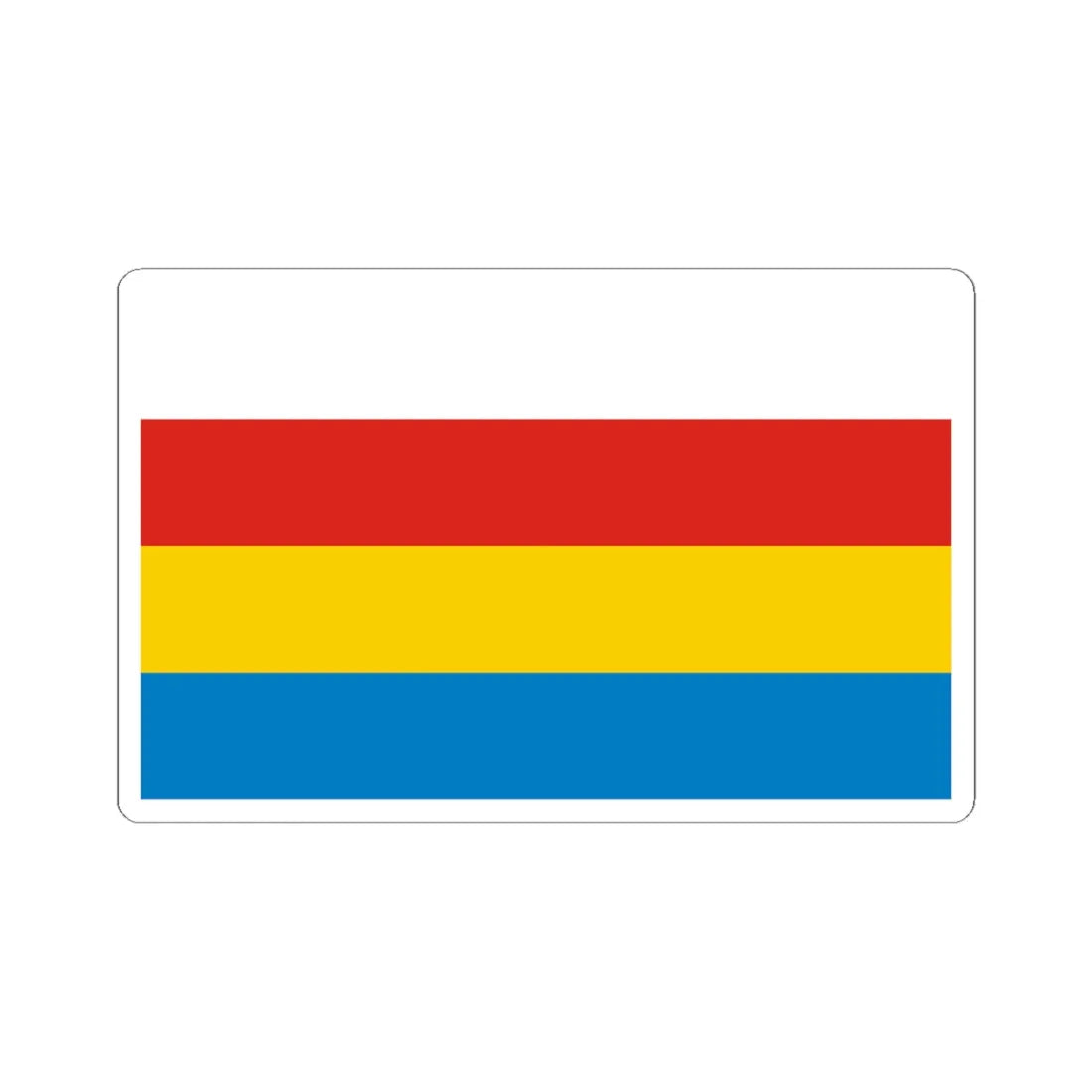 POL Knurow flag (Poland) STICKER Vinyl Kiss-Cut Decal 6 Inch White - The Sticker Space