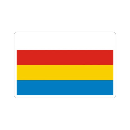 POL Knurow flag (Poland) STICKER Vinyl Kiss-Cut Decal 6 Inch White - The Sticker Space