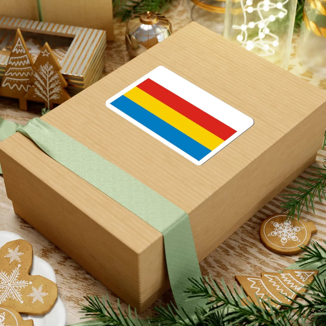 POL Knurow flag (Poland) STICKER Vinyl Kiss-Cut Decal - The Sticker Space