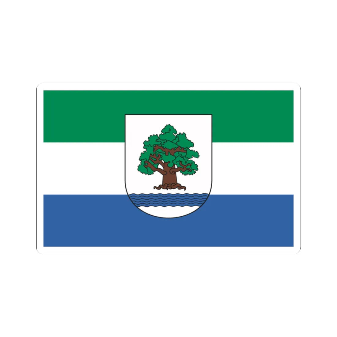 POL Konstancin-Jeziorna flag (Poland) STICKER Vinyl Kiss-Cut Decal 2 Inch White - The Sticker Space