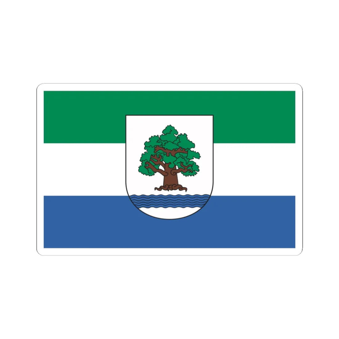 POL Konstancin-Jeziorna flag (Poland) STICKER Vinyl Kiss-Cut Decal 3 Inch White - The Sticker Space