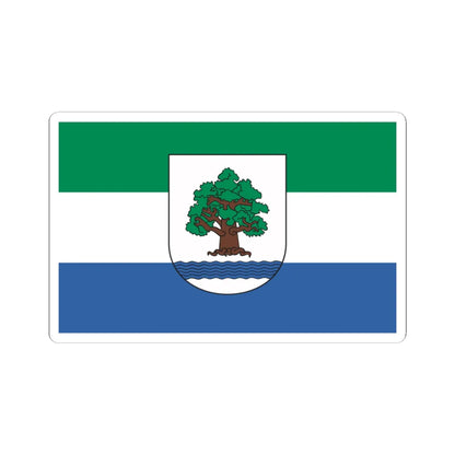 POL Konstancin-Jeziorna flag (Poland) STICKER Vinyl Kiss-Cut Decal 3 Inch White - The Sticker Space