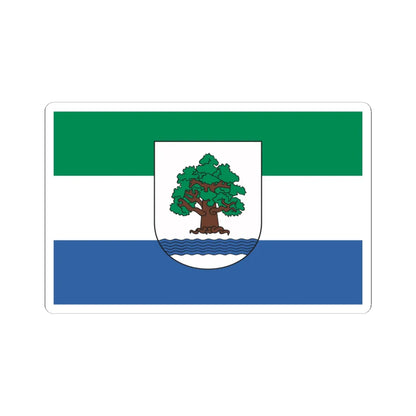 POL Konstancin-Jeziorna flag (Poland) STICKER Vinyl Kiss-Cut Decal 4 Inch White - The Sticker Space