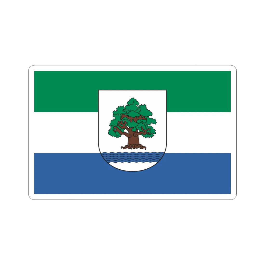 POL Konstancin-Jeziorna flag (Poland) STICKER Vinyl Kiss-Cut Decal 6 Inch White - The Sticker Space