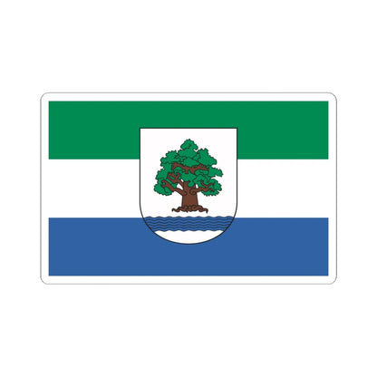 POL Konstancin-Jeziorna flag (Poland) STICKER Vinyl Kiss-Cut Decal 6 Inch White - The Sticker Space