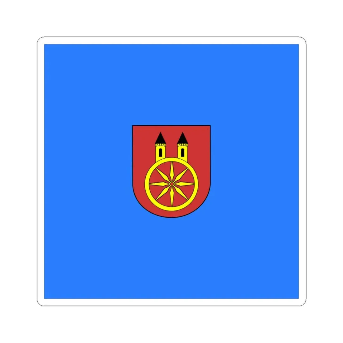 POL Koło flag (Poland) STICKER Vinyl Kiss-Cut Decal 3 Inch White - The Sticker Space