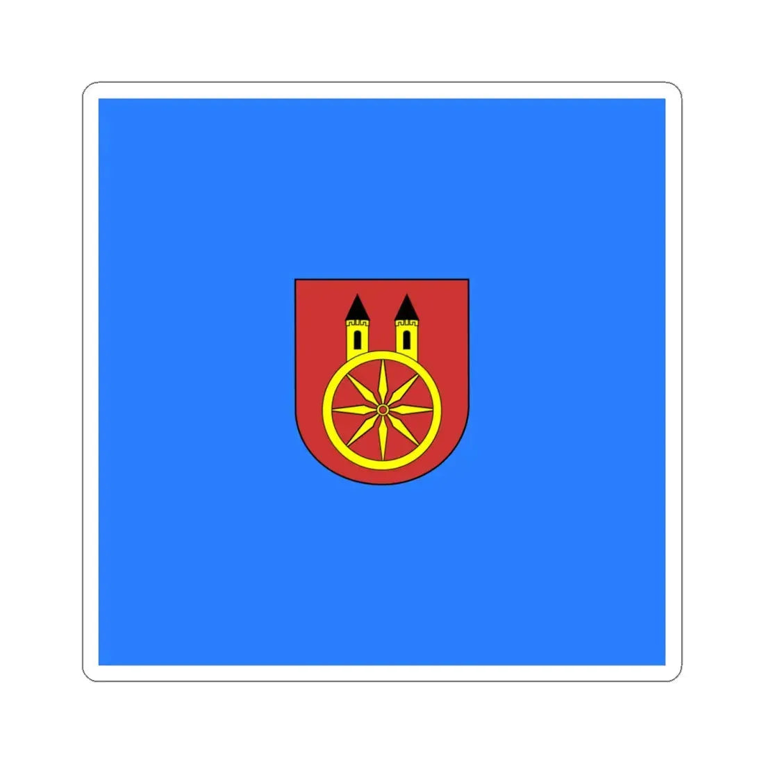 POL Koło flag (Poland) STICKER Vinyl Kiss-Cut Decal 4 Inch White - The Sticker Space