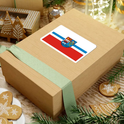 POL Kołobrzeg flag (Poland) STICKER Vinyl Kiss-Cut Decal - The Sticker Space