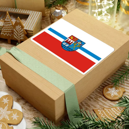 POL Kołobrzeg flag (Poland) STICKER Vinyl Kiss-Cut Decal - The Sticker Space