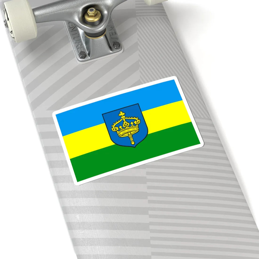 POL Koronowo flag (Poland) STICKER Vinyl Kiss-Cut Decal - The Sticker Space