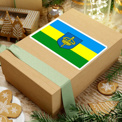 POL Koronowo flag (Poland) STICKER Vinyl Kiss-Cut Decal - The Sticker Space