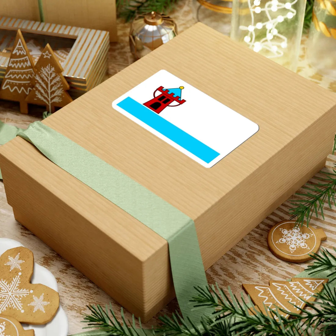 POL Koscian flag (Poland) STICKER Vinyl Kiss-Cut Decal - The Sticker Space