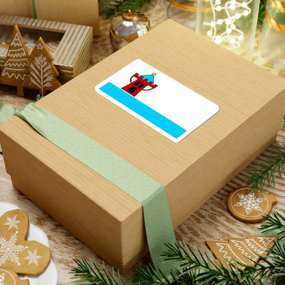 POL Koscian flag (Poland) STICKER Vinyl Kiss-Cut Decal - The Sticker Space