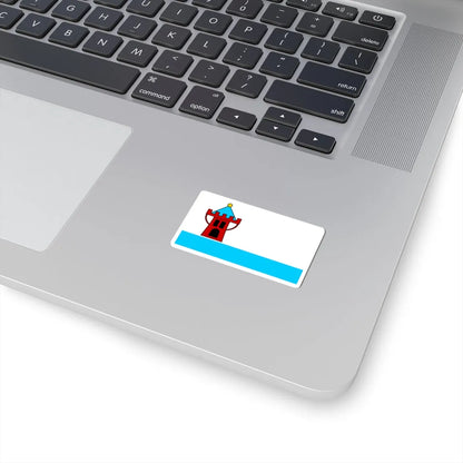 POL Koscian flag (Poland) STICKER Vinyl Kiss-Cut Decal - The Sticker Space