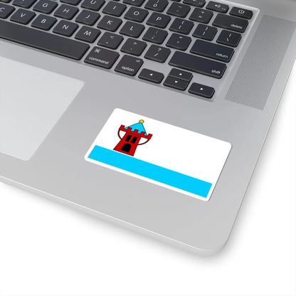 POL Koscian flag (Poland) STICKER Vinyl Kiss-Cut Decal - The Sticker Space