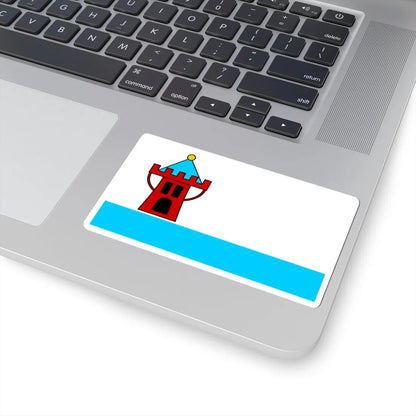 POL Koscian flag (Poland) STICKER Vinyl Kiss-Cut Decal - The Sticker Space