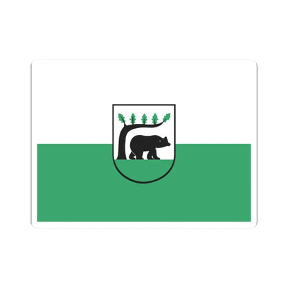 POL Koscierzyna flag (Poland) STICKER Vinyl Kiss-Cut Decal 2 Inch White - The Sticker Space