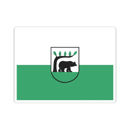 POL Koscierzyna flag (Poland) STICKER Vinyl Kiss-Cut Decal 6 Inch White - The Sticker Space