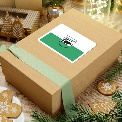 POL Koscierzyna flag (Poland) STICKER Vinyl Kiss-Cut Decal - The Sticker Space