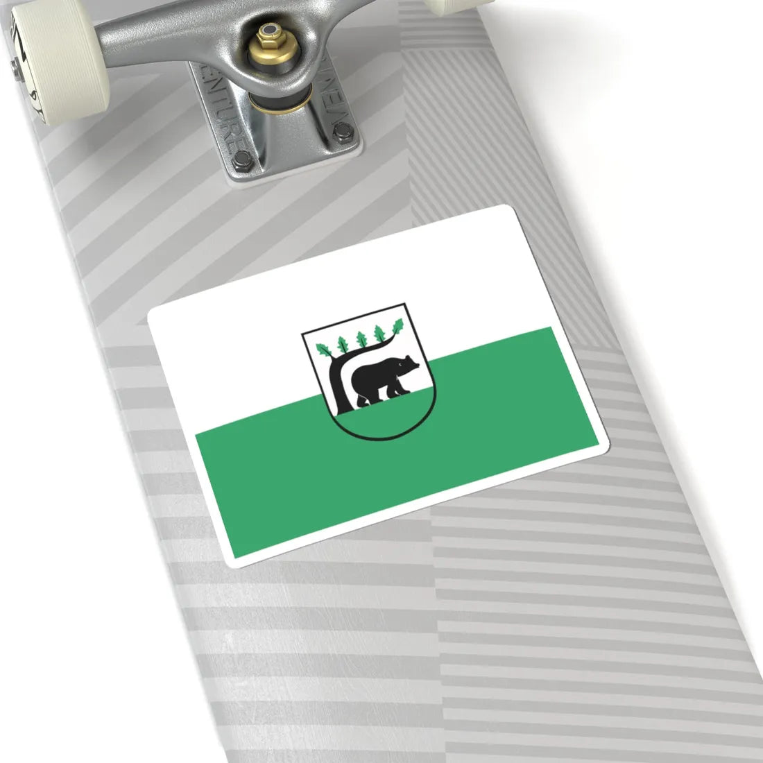 POL Koscierzyna flag (Poland) STICKER Vinyl Kiss-Cut Decal - The Sticker Space