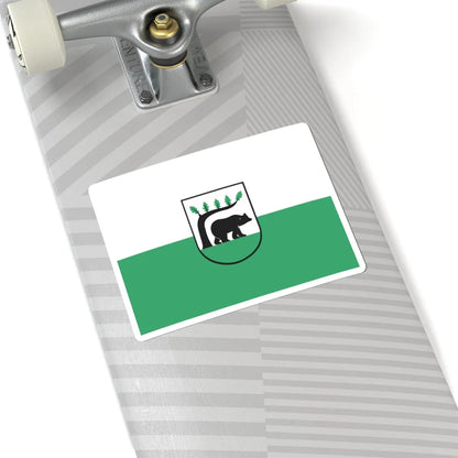 POL Koscierzyna flag (Poland) STICKER Vinyl Kiss-Cut Decal - The Sticker Space