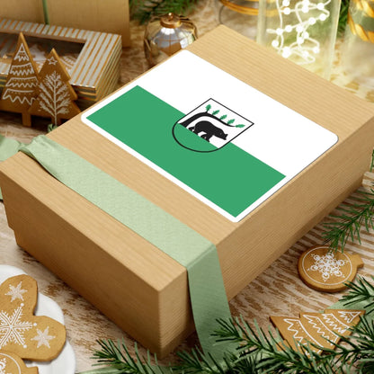 POL Koscierzyna flag (Poland) STICKER Vinyl Kiss-Cut Decal - The Sticker Space